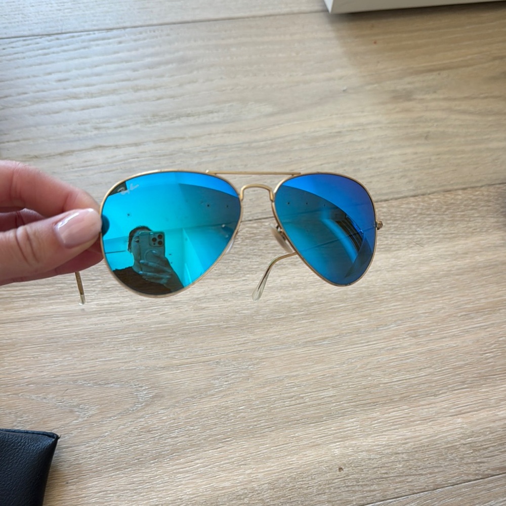 Ray-Ban blue reflection mirror aviators
